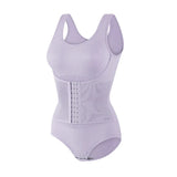 New Bodysuit Shapewear with Zipper Belt Women Tummy Control Fajas Body Shaper Waist Trainer Slimming Cincher Corset Tops