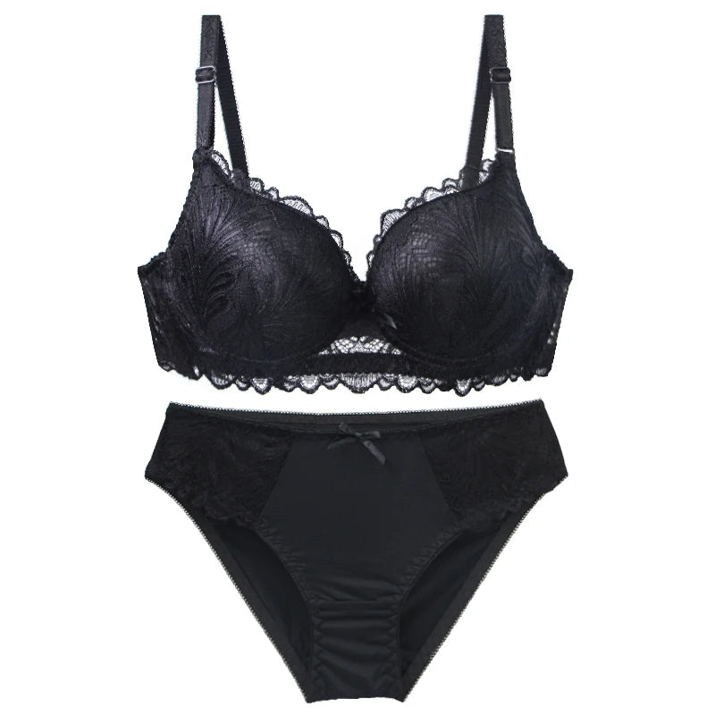 DaiNaFang Push Up Bras Set For Women Breathable Lift 34/75 36/80 38/85 40/90 42/95 BC Cup Underwear Bow Lingerie