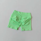 Women's High-Waist Yoga Sports Shorts Summer V-Shaped Widen Peach Hip Lifting Tight Fit Three-Part Fitness Shorts