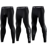 2PCS Men's Compression Sportswear Set Long Sleeve Top Pants Gym Workout Fitness Running Jogging Yoga Training Clothing Suit