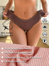 7PCS/Set Women Sexy Lace Panties Cotton Seamless Brazilian Panties Female Sexy Low Rise Soft Underwear G-String Lingerie S-XL