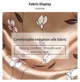 Women's Sleepdress Satin Floral Print Nightdress Comfortable Spaghetti Strap Sleepwear Dress Luxurious Satin Slip Nightdress