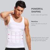 Men Slimming Body Shaper Abdomen Reducer Underwear Tank Top Sleevelss Wide Strap Shapewear Fitness Posture Correct Belly Abdominal Fat Reducer Vest Breathable Soft Waist Trainer S-3XL