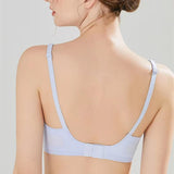 Seamless Women's Bra Small Chest Big Hollow Design Underwear Support Non-removable Semi-fixed Cup One Piece Striped Thin Bra