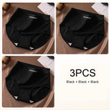 3PCS Woman High Waist Briefs Breathable Underwear Women Large Size Lingerie Pure Cotton Sexy Underware Triangular Panties Female