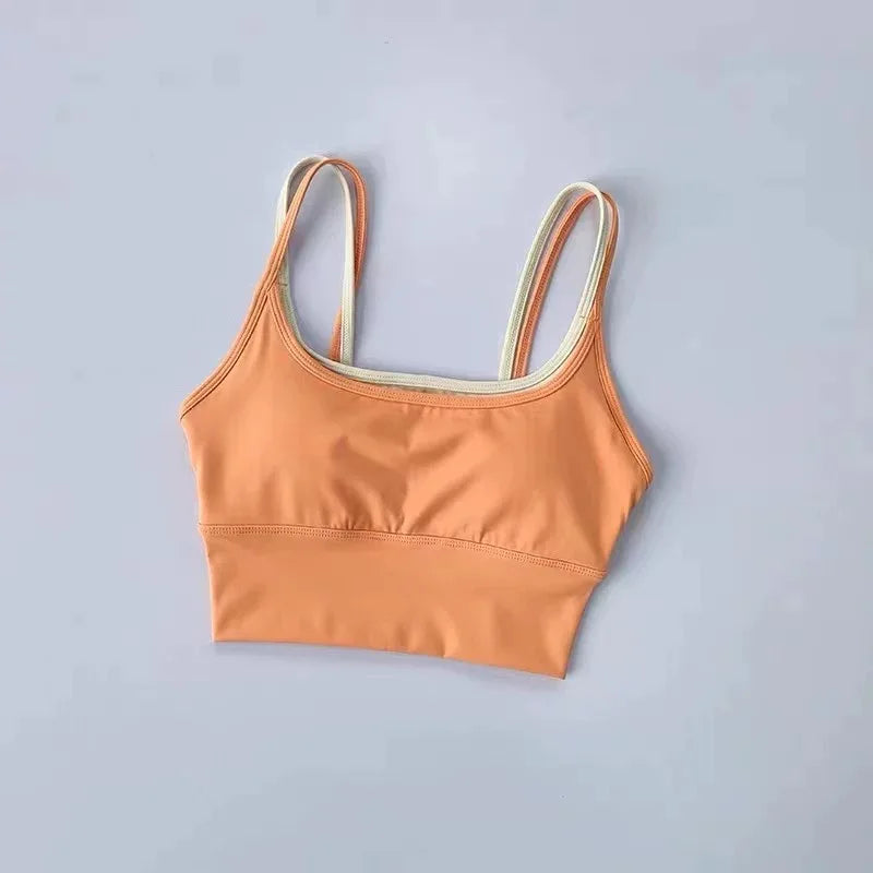 Sports Underwear Bras Top Women's Shockproof Gathering Fitness and Breasts Wearing Yoga Quick-drying Suspender Vests in Summer