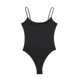 MUJER White Black Body Woman Sleeveless Tight Bodysuit Lingerie Sexy Woman Bodys Bodycon Backless Bodysuit Women Summer Tops