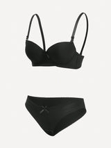 High Quality Sexy Lingerie Set For Women's Lace Up Steel Ring Push Ups 2-piece Set For Daily Underwear Set A2127