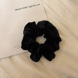 1-4PCS Women Hair Scrunchies Vintage Velvet Solid Color Hair Loop For Women Ponytail Holder Rubber Bands Hair Accessories