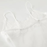 Shestyle Lace Transparent Mini Dress Sexy Women Wrapping Spaghetti Embroidery Flower Sheath Nightwear Club Mesh Wave Fantacy