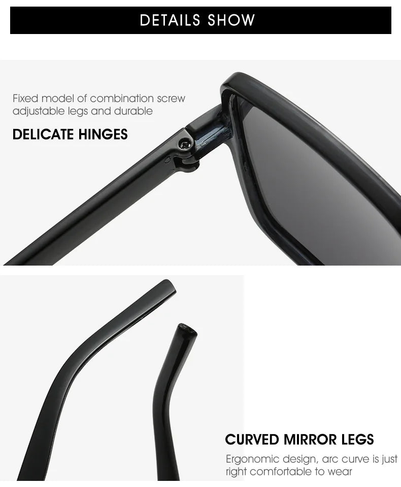New Trend Full-frame Large Square Sunglasses Fashion Y2k Ladies Sunglasses