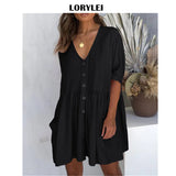 New Cover-ups 2023 Sexy V-neck Summer Beach Dress Tunic Women Casual Beachwear Swimsuit Cover Up Sarong Plage N771