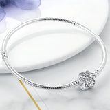 Bracelet Original 925 Sterling Silver Charm Bracelet 17-20CM Love Heart Pave Zirconia Bracelet for Women DIY Charm Jewelry Gifts