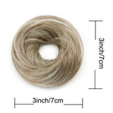 Elegant Synthetic Hair Bun for Women Soft Comfortable Chignon Style Elastic Rubber Band Scrunchy Updo Hairpiece