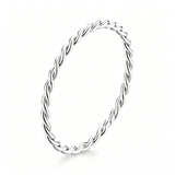 WOSTU Wedding Band Rings for Women 925 Sterling Silver AAA Zircon Stackable Engagement Crossed Rings Simple Jewelry Party Gift