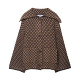 2026 New Autumn Brown Long Sleeve Knitted Cardigans Women Elegant Lapel Single Breasted Loose Sweater Coat Knitwear Korean Style