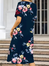 Fashion Elegant Women Dress Loose Casual Dress Women Printed Dress New Temperament