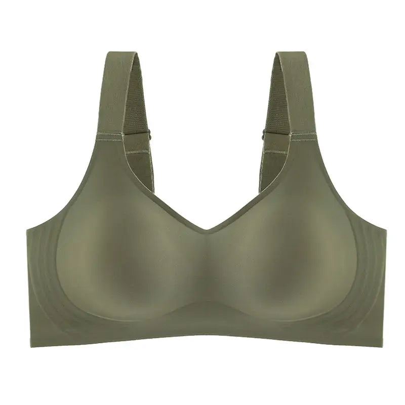 Beautiful Back Large Size Soft Support Push-up Bra For Women, Seamless One-piece, Wire-free, Adjustable Sports Thin Bra Seamless