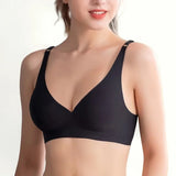 2Pcs/Set Seamless Bras For Women Wireless Underwear Push Up Bralette Soft Padded Deep V Sexy Lingerie Sleepwear Intimates S-3XL