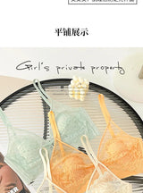 Sexy Lace Crop Top Deep V Backless Camisole Hollow Mesh Bra Female Solid Color Seamless Underwear Removable Chest Pad Tank Top
