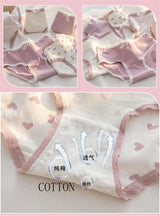 5Pcs Cute Love Cotton Panties For Women Underwear Print Panty Girls Briefs Breathable Soft Underpants Female Sexy Lingerie