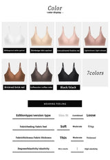 Hot Sale 6 Colors New Ice Silk Underwear Comfy Bra WireFree Padded Wavy Edge Invisible Yoga Wear Ladies Bra Seamless Women Bra