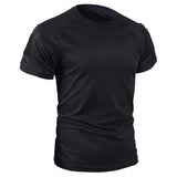 Men Summer Quick Dry Breathable Elastic Military Tactical Shirts Pullerover Hiking Camping Tops Climbing Tees Sports Gym T-shirt