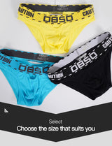 1/3Pcs Breathable Cotton Men Underwear Sexy Bikini Panties Underpants Large Crotch Pouch Mens Briefs with Front and Back Cutouts