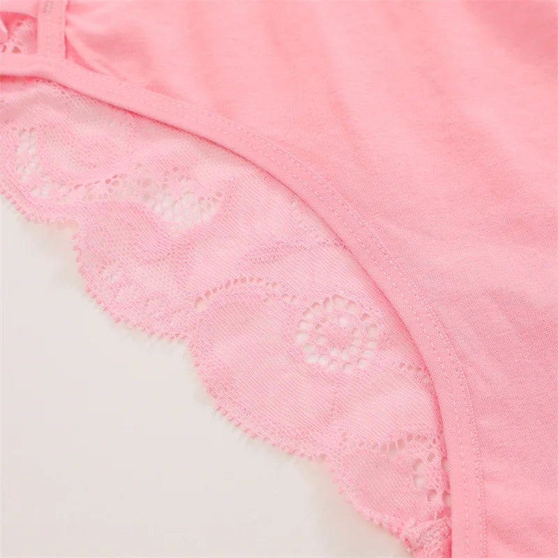 3PC/Set Women's Sexy Floral Lace Panties Low Rise Hollow Out Briefs Transparent Underwear Female Elastic Straps Soft Lingerie