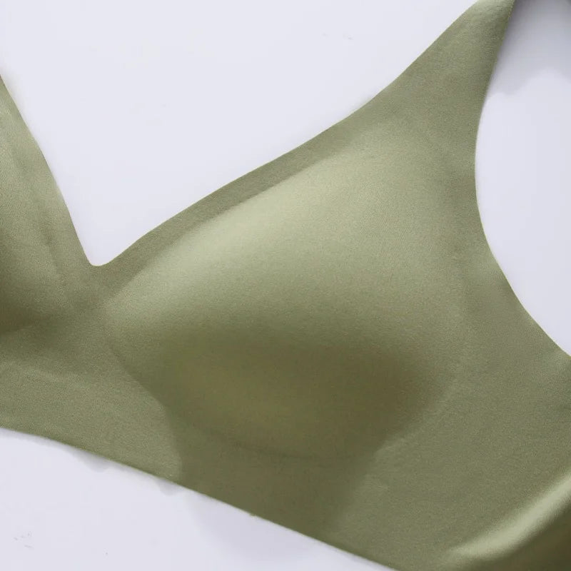 2Pcs/Set Seamless Bras For Women Wireless Underwear Push Up Bralette Soft Padded Deep V Sexy Lingerie Sleepwear Intimates S-3XL
