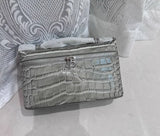 Shoulder Bag Handbag women Luxury Women's Crocodile Embossed Mobile Phone Handbag Brand New LP19 Genuine Leather Mini Small size