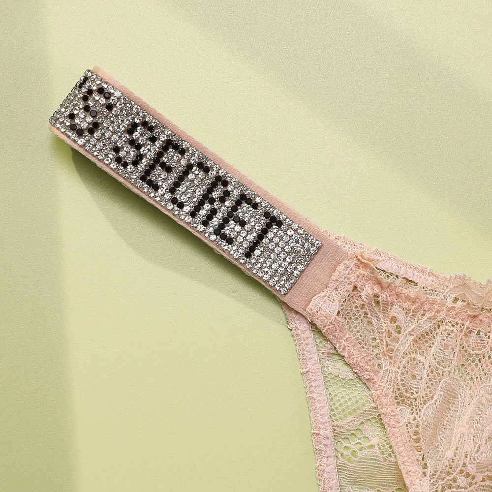 New Victoria's Secret Women's Sexy Bra and Panty Set Comfortable Push Up Shapewear Adjustable Padded Gathered Lace Lingerie Set