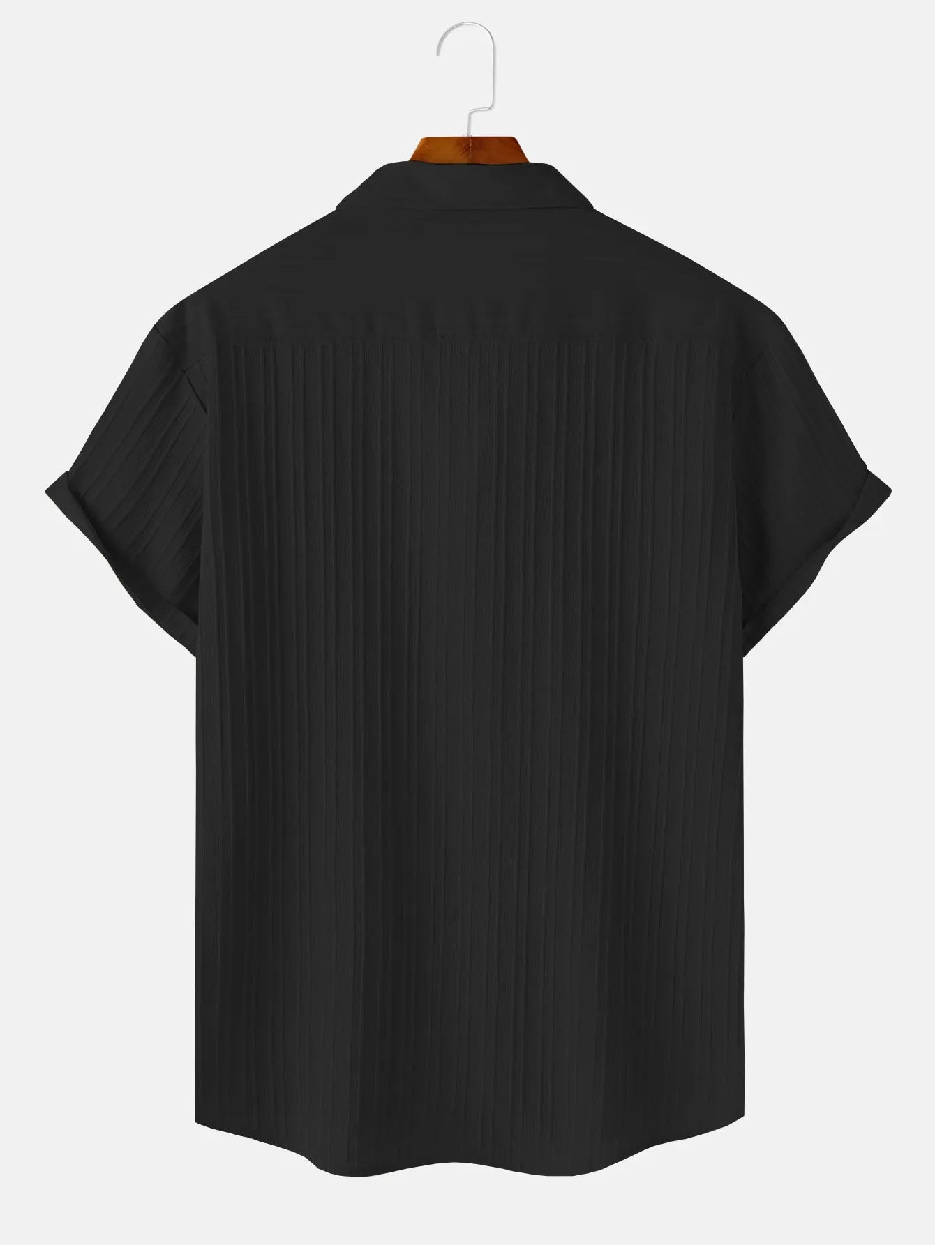 Men's  Comfortable Shirt Summer Beach Men's Shirt   Men's Short Sleeve Shirts  Solid Color Casual Short Sleeve Shirt