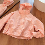 Mumaroho 2025 Autumn Winter Women Windbreaker Jacket Windproof Solid Long Sleeve Outdoor Sport Hooded Thin Coat Jacket For Women