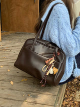 Korean Style Large Capacity Single Shoulder Women's Bag Versatile Vintage Underarm Bag Autumn 2025 New Arrival Tote Bag