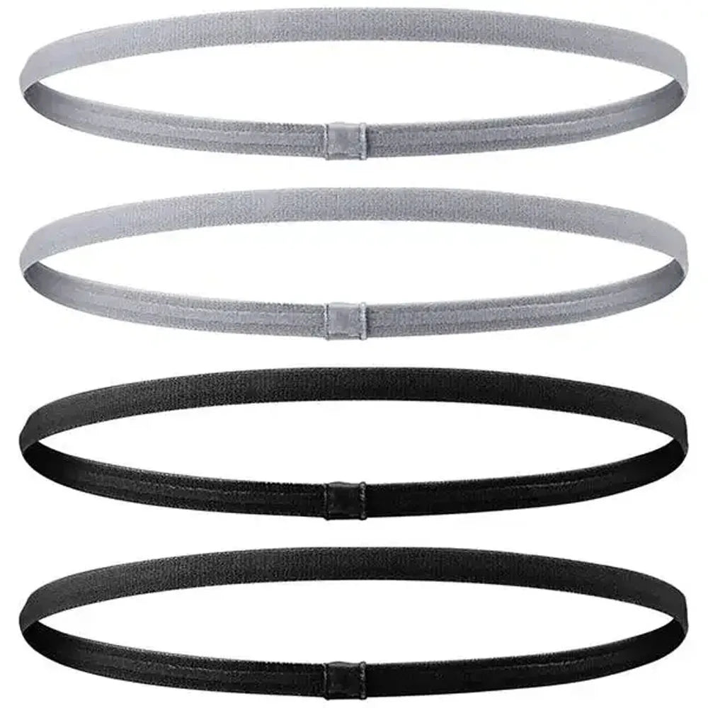 3pcs Elastic Absorbent Sweat Bands Solid Thicken Non-Slip Sports Outdoor Headbands Hair Accessories Running Exercise