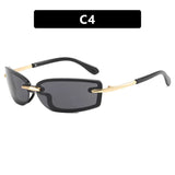 Rimless Y2K Style Sunglasses Rectangle Fashion Popular Women Men Shades Square Sun Glasses for Female Male Glasses Metal Frame