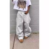 Camouflage Casual Pants Y2k Embroidered Camo Functional Tactical Functional Men's Women's Premium Jogging Drawstring Sweatpants