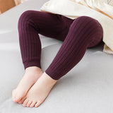 Autumn Baby Boys Girls Pants Newborn Kids Leggings Tights Solid Cotton Stretch Kids Children Knitting Trousers For 0-6 Years