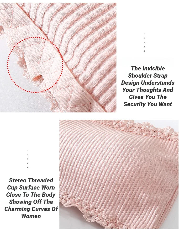 Summer Strapless Women Bras Back Lace Sexy Chest Tops Seamless Breathable Underwear Brassiere Solid Invisible Chest Wraps Bra