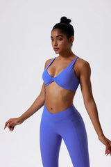 New Summer Women's Push-Up Sports Bra Breathable Soft Yoga Workout Top Backless Fitness Crop Gym Underwear Woman’s Crop Top
