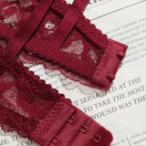 Sexy Ultra-thin Lace Bras Women's Push Up Summer Breathable Bra Hollow Out Gathered Underwear French Elegant Bow Underwire