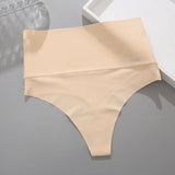 Seamless High Waist Women Thong Black Abdomen Hip Lift Briefs Body Shaping Underwear Breathable Female Panties Plus Size S-XL