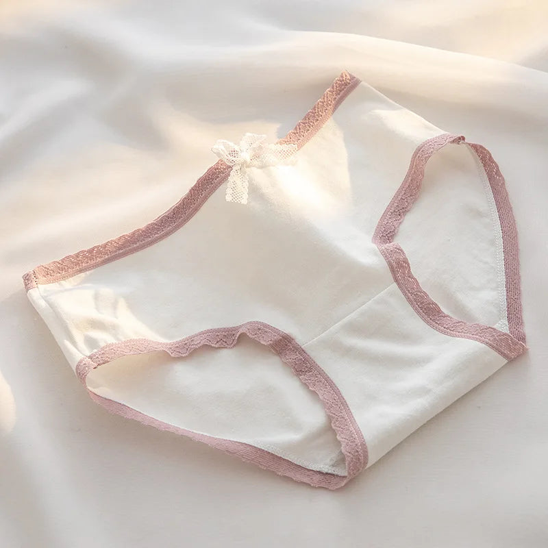 5Pcs Cute Love Cotton Panties For Women Underwear Print Panty Girls Briefs Breathable Soft Underpants Female Sexy Lingerie