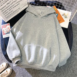 2025 white Hoodies men women Autumn Long Sleeve Pullover Tops Casual Pocket Hoodies Unisex Outer Loose Sport Wear