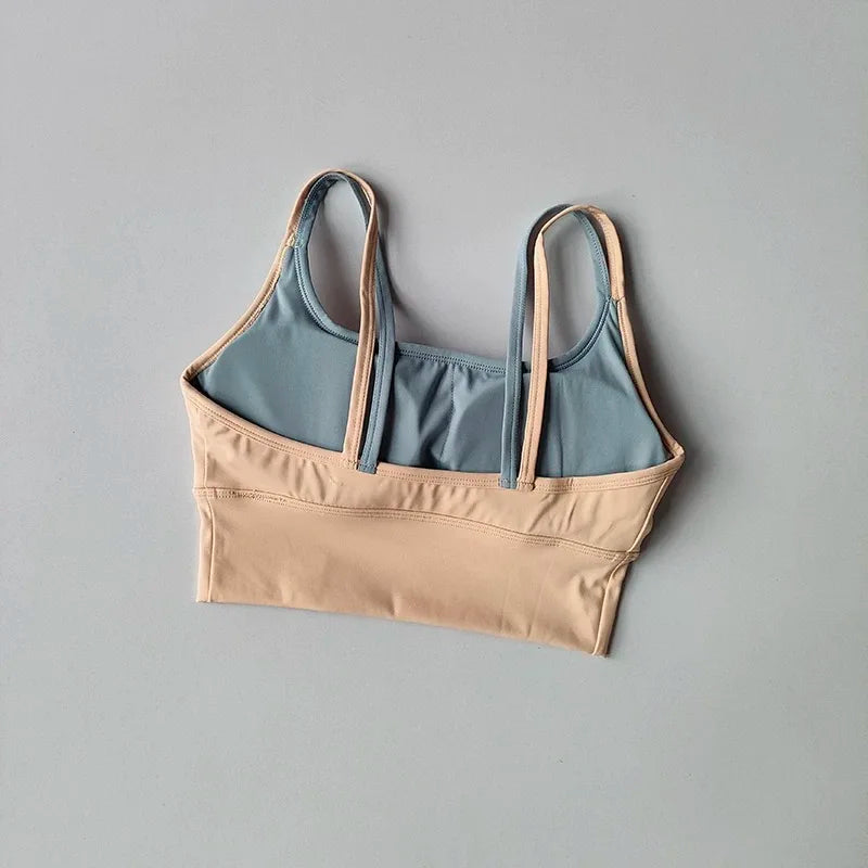 Sports Underwear Bras Top Women's Shockproof Gathering Fitness and Breasts Wearing Yoga Quick-drying Suspender Vests in Summer