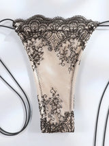 Sexy Hollow Lace Bikinis Patchwork Swimsuit Women Bathing Suits Bandage Swimwear Mujer Beachwear Triangle Bikini Set