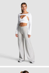 Charming Pro Scrunch Straight Leg Pants Butt Lifting Sculpting Wide Leg Leggings Gym Yoga Jogging Push Up Women Baggy Sweatpants