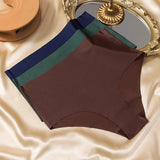 BZEL 3PCS/Set High Waist Women's Panties Fashion Lingerie Seamless Underwear Breathable Briefs Large Size Sports Cozy Underpants