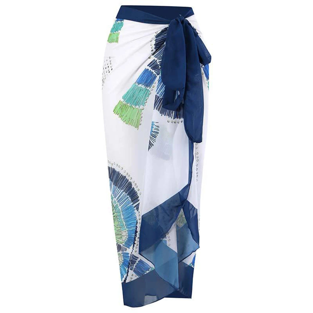 2026 New Sexy Print Retro Swimwear Beach Dress Cover Up Long Skirts Skirt Party Outfits Swimsuit Beachwear
